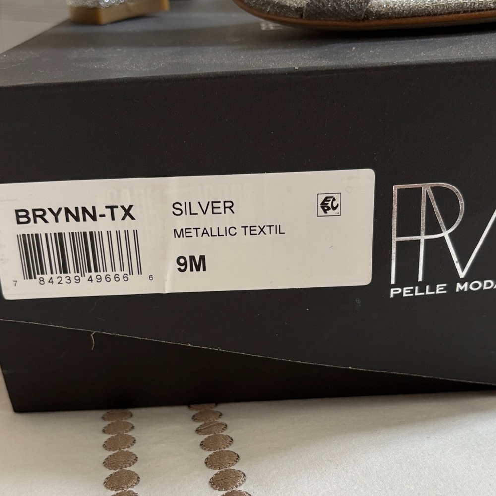 Pelle Moda Silver Block Heels - Picture 3 of 8